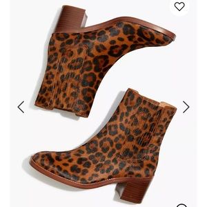 Madewell Leopard Calf Hair Chelsea Boot, Size 8
